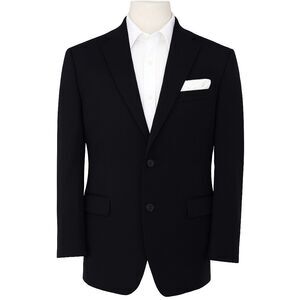 Lauren Ralph Lauren Jet Black Twill 100% Wool Two-Button 42R Blazer Jacket